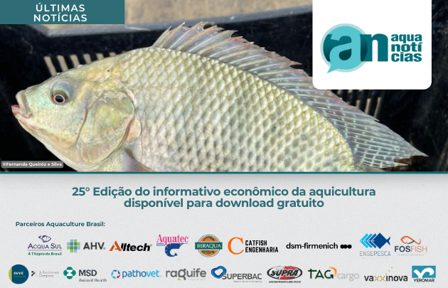 Capa 25° Edição do informativo econômico da aquicultura disponível para download gratuito